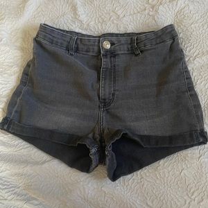 Black Jean Shorts